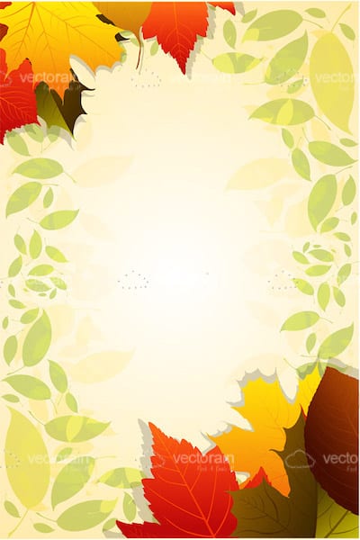 Autumn Floral Card Background